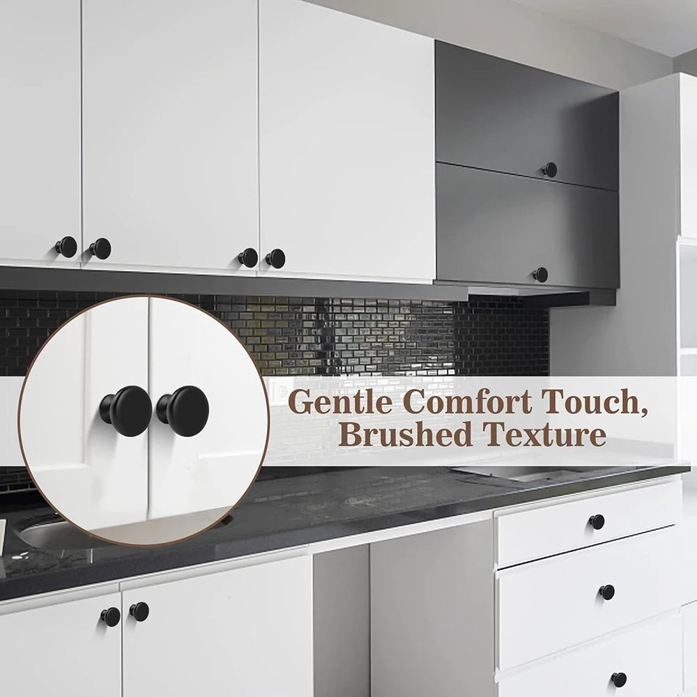 1Pcs Modern Black Aluminum Kitchen Cabinet Dresser Knobs Furniture Handles Pulls Cupboard Drawer Wardrobe Door Knobs