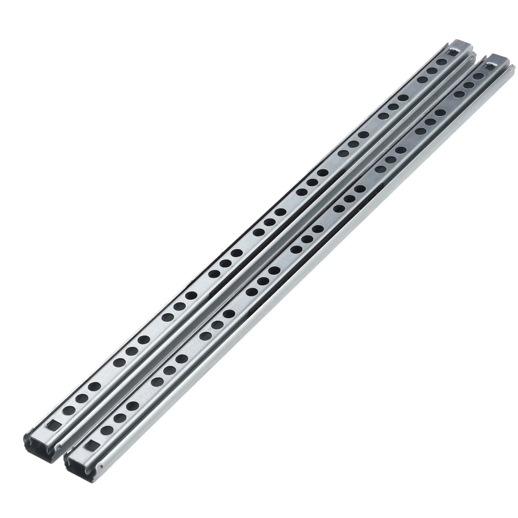 2PCS Kitchen Cupboard Drawer Slides Furniture Guide Rail Full Extension Parts Width 17mm Color As Pictures Show