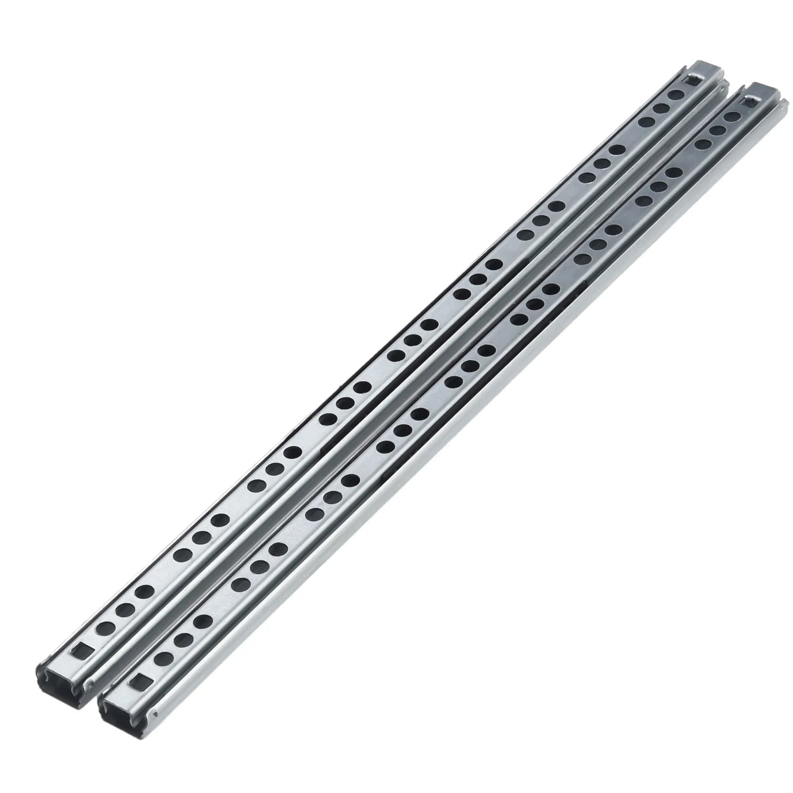 2PCS Kitchen Cupboard Drawer Slides Furniture Guide Rail Full Extension Parts Width 17mm Color As Pictures Show