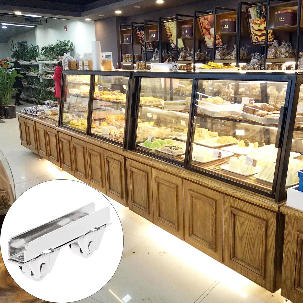 10pcs Sliding Door Wheels For Cabinet Rails Slides Chute Cabinets Roller Pulley Furniture Cabinets Glass Sliding Door Wheel
