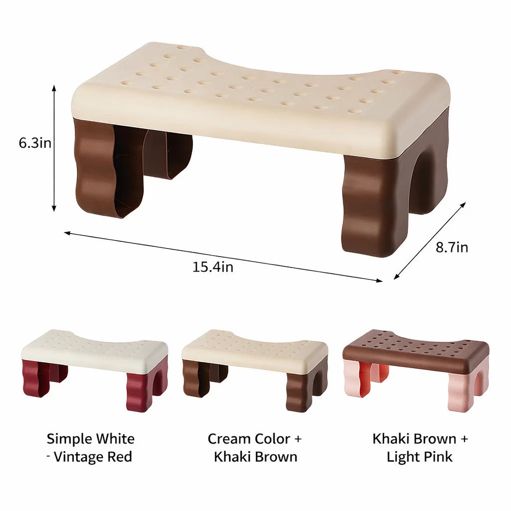 Bathroom Step Stool, Toilet Squat Stool with Non-Slip Design,Portable Foot Rest for Adults & Kids,Practical Bathroom Accessories