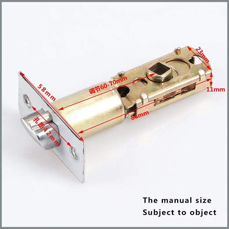Door Lock Household Universal Silent Toilet Indoor Bedroom Lock Three-bar Handle Lock Old-Fashioned Spherical Round Door Lock