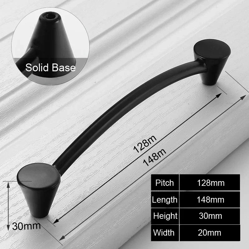 Black Handles Furniture Cabinet Knobs Muebles  Kitchen  Drawer Knobs Cabinet Pulls Cupboard  Knobs