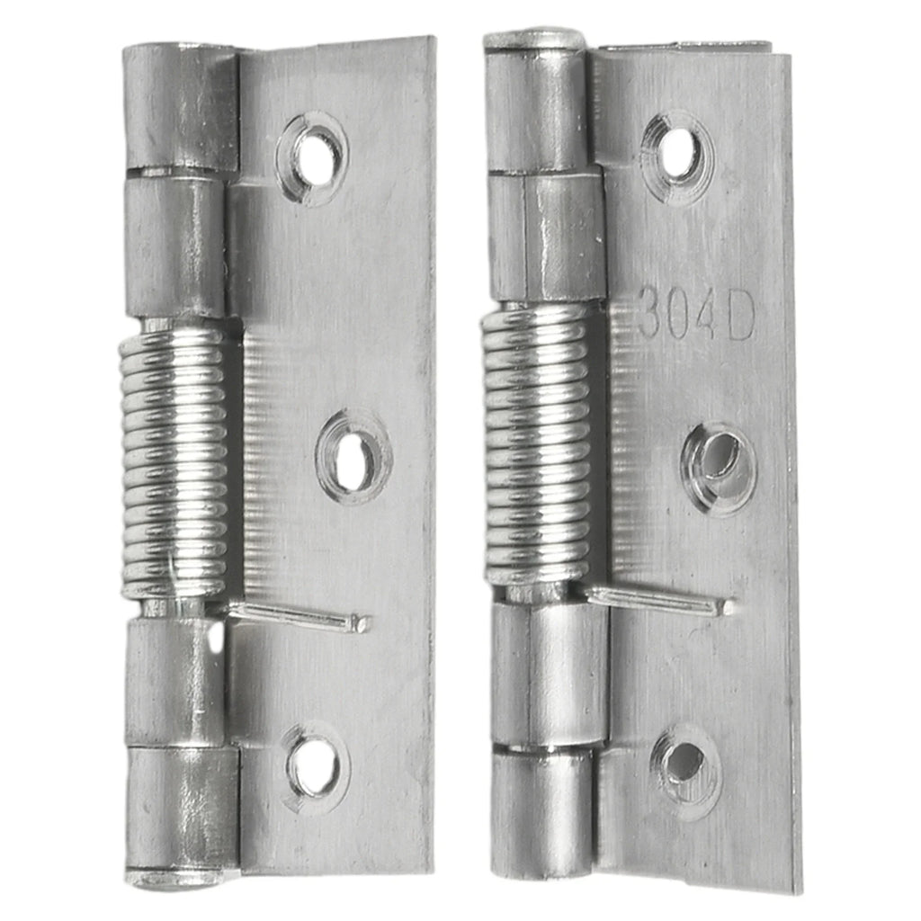 2pcs Self Closing Spring Door Hinge Stainless Steel Hinge For Cabinets Door Closer Automatic Rebound Hinge Furniture Hardware