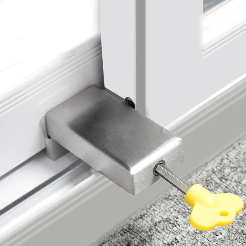 Sliding Sash Stopper Cabinet Locks Straps Doors Security Anti-theft Lock Window Sliding Door Baby Kids Child Safety Doors Lock
