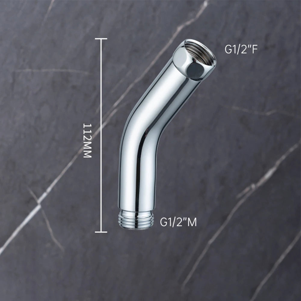 Bathroom Upgrade Chrome Hand Shower Connector Easy Install Shower Head Connector Stainless Steel Hassle-Free Setup