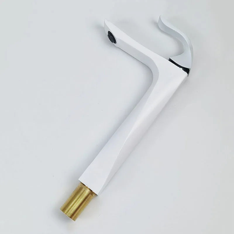 Bathroom Faucet Basin Sink Golden Chrome Tap Hot Cold Water Mixer Tap Deck Mounted Bathroom Faucets Single Lever Taps