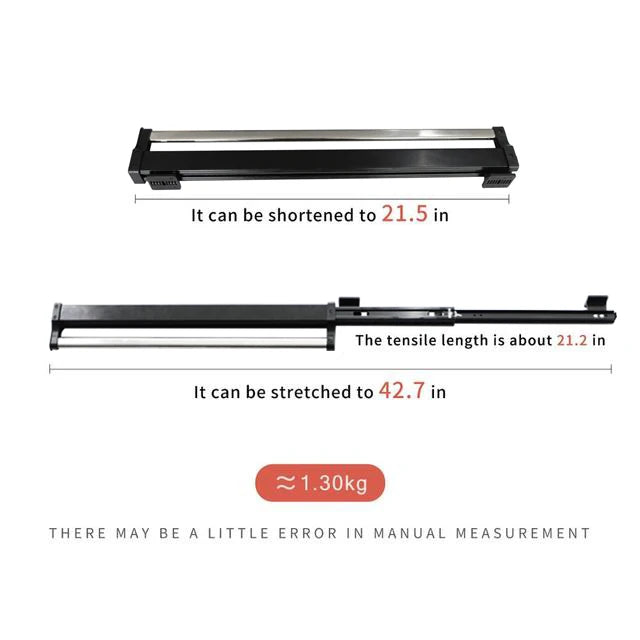 Pull-Out Closet Valet Rod Adjustable Wardrobe Clothing Rail Heavy Duty Top Mount Wardrobe Hanger Rack Bar Ball Bearing Slide