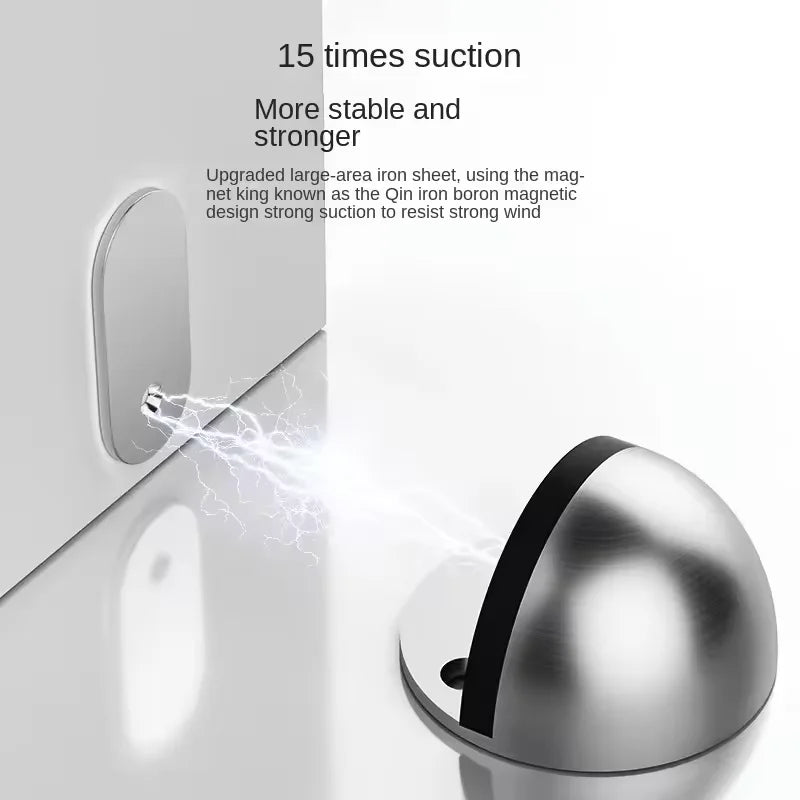 Stainless Steel Magnetic Door Stopper, Heavy Duty Hidden Door Stop, Wall Mount Door Holder, Home Improvement Furniture Hardware