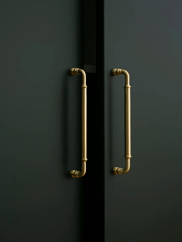 Solid Brass Cabinet Handle Sleek Furniture Hardware Kitchen Handle Dressers Wardrobe Cabinet Drawer Knobs Gold Handle