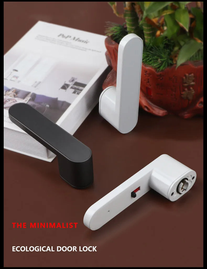 2023 New Ecological Door Lock Indoor Magnetic Suction Silent Minimalist Door Lock Bedroom Door Lock Modern Simple Door Handle