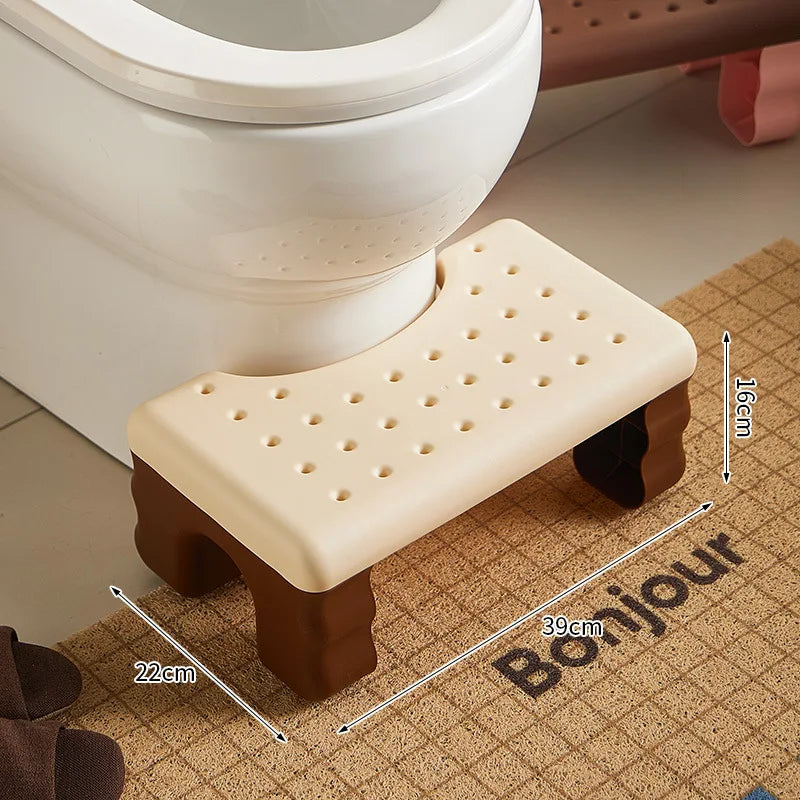 Bathroom Step Stool, Toilet Squat Stool with Non-Slip Design,Portable Foot Rest for Adults & Kids,Practical Bathroom Accessories