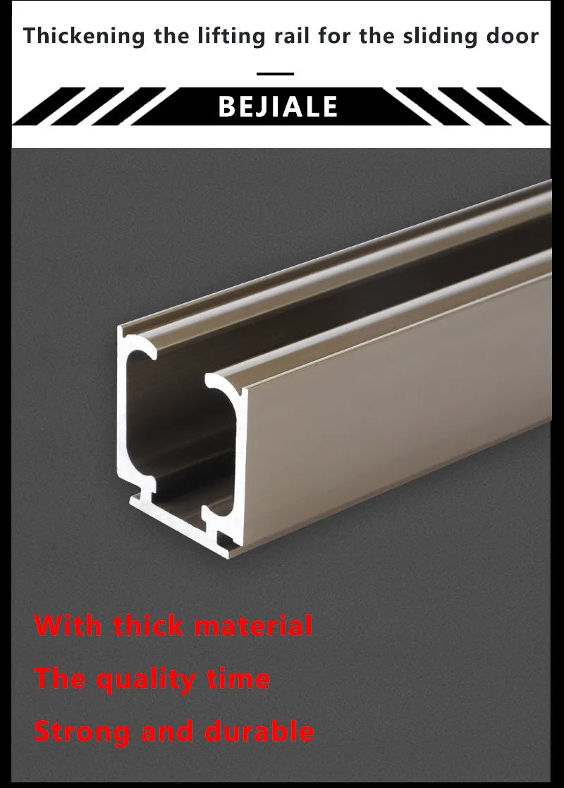 Sliding Door Track Slideway Solid Wood Folding Sliding Door Sliding Rail Hanging Rail Slow Lifting Wheel Hanging Door Guide Rail