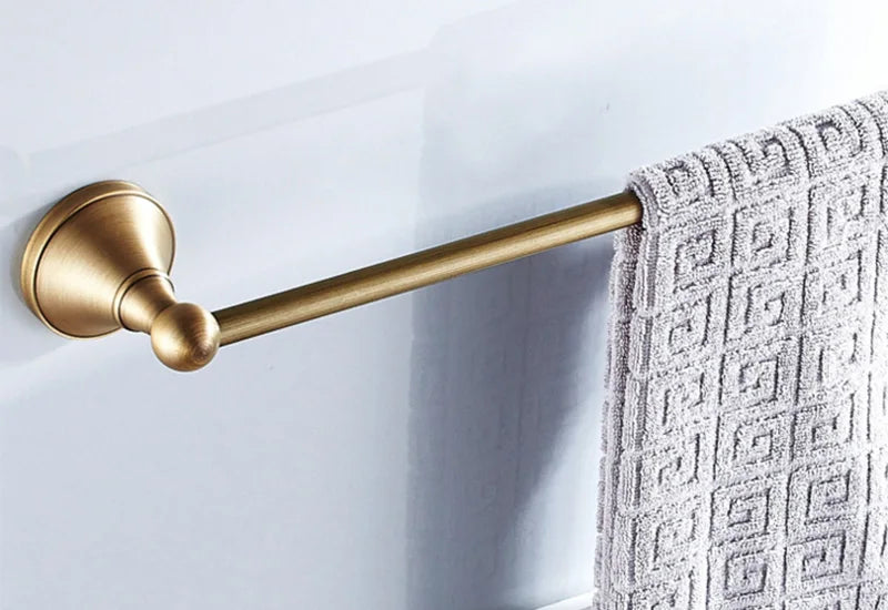 Bronze Bathroom Accessories Hardware Antique Hair Dryer Rack Coat Towel Shelf Rail Bar Shower Soap Dish Holder Toilet Brush