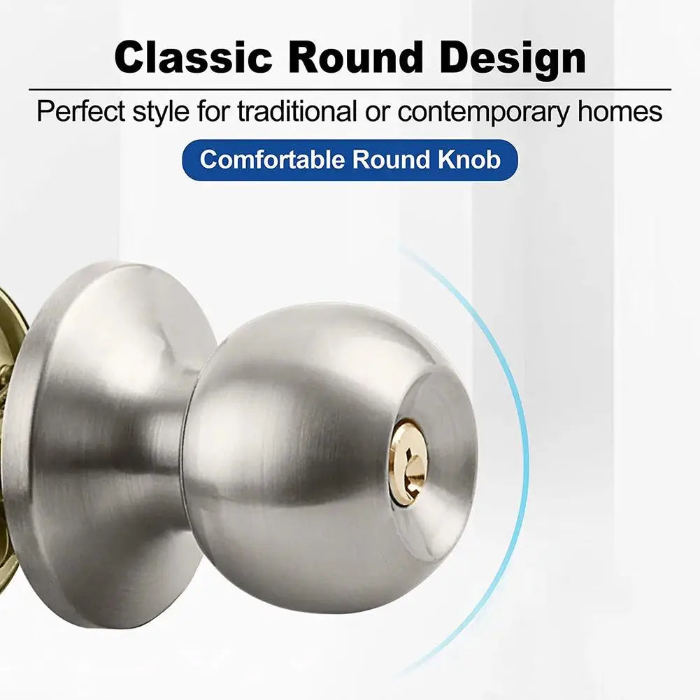 Universal Door Handle Knobs Bathroom Entrance Locks Accessories Bedroom Living Room Lock With Keys Door Lock