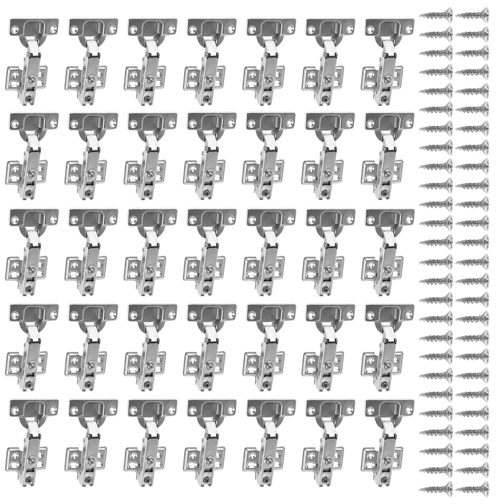 10/20Pcs Door Hinge Stainless Steel Cabinet Door Hinges Hydraulic Damper Buffer Soft Close Quiet Wardrobe Door Concealed Hinges