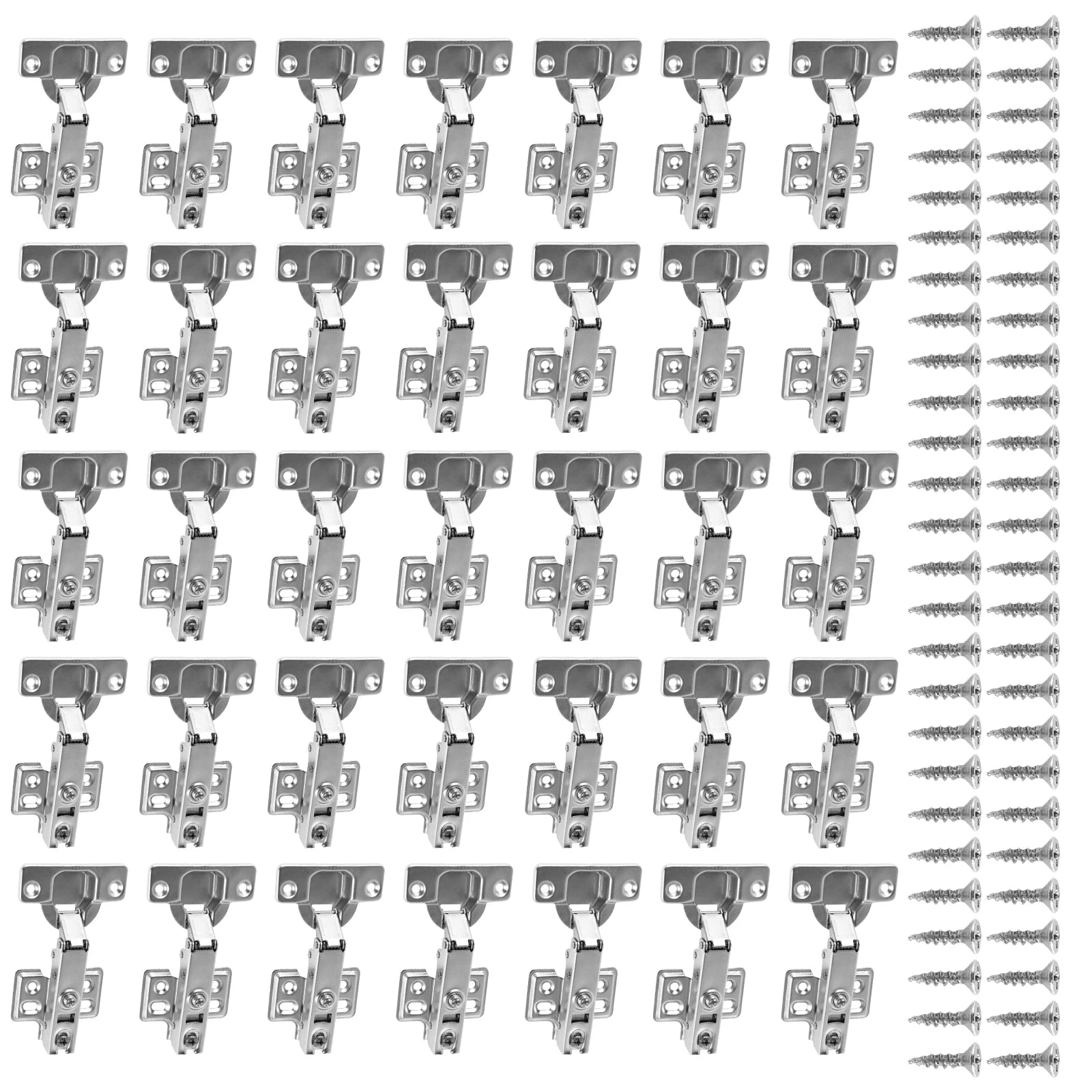 10/20Pcs Door Hinge Stainless Steel Cabinet Door Hinges Hydraulic Damper Buffer Soft Close Quiet Wardrobe Door Concealed Hinges