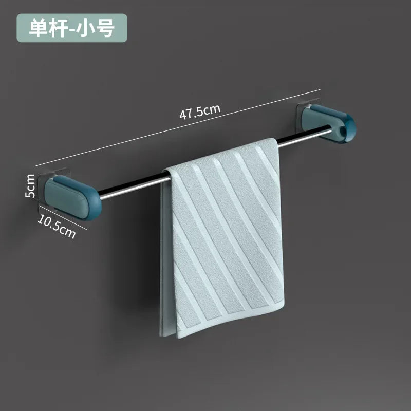 Wall-Mounted Bathroom Hook, Toilet Perforated Towel Storage Rack, Bathroom Towel Storage Rack, Kitchen Wipes Hanging Gadgets