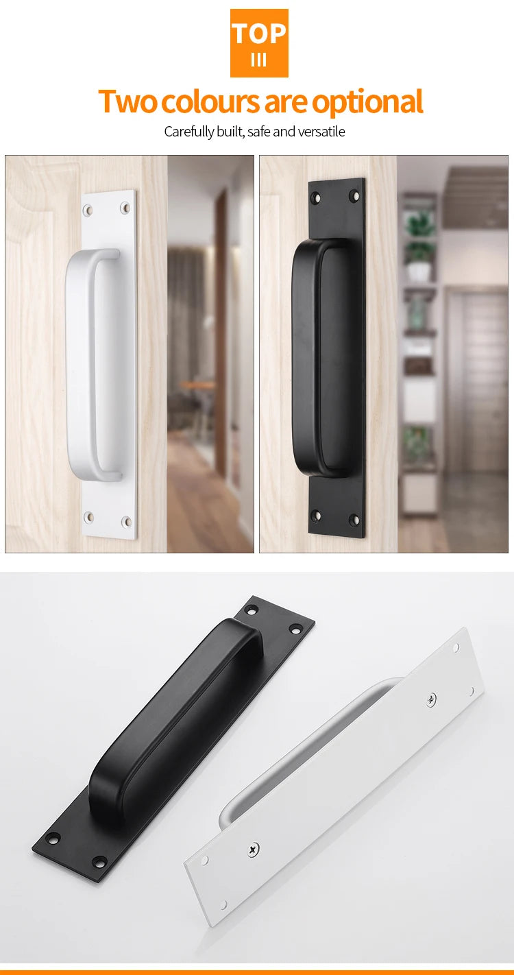 Modern Style Door Handle Sliding Door Pull Push Handles Aluminium Alloy Furniture Pulls Kitchen Cabinet Handle Door Hardware