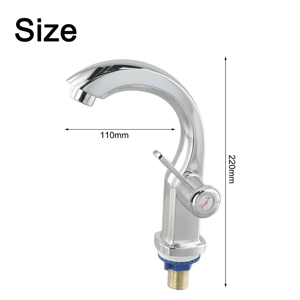 Bathroom Basin Faucet with ABS Water Purifier Single Lever Hole Tap Cold Water Only for Bathroom and Kitchen Deck Mounted Sink
