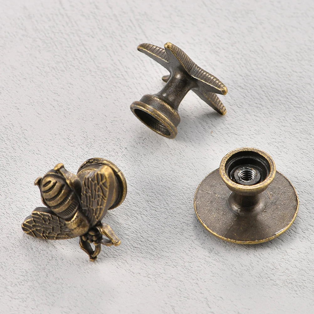 10 Pcs Drawer Pulls Closet Door Knob Cabinet Bee Wardrobe Handle Alloy Dresser Knobs Vintage Cabinet Hole Boho Knobs Decorative