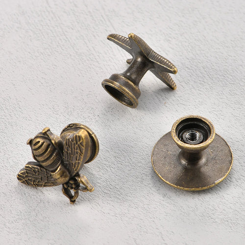 10 Pcs Drawer Pulls Closet Door Knob Cabinet Bee Wardrobe Handle Alloy Dresser Knobs Vintage Cabinet Hole Boho Knobs Decorative