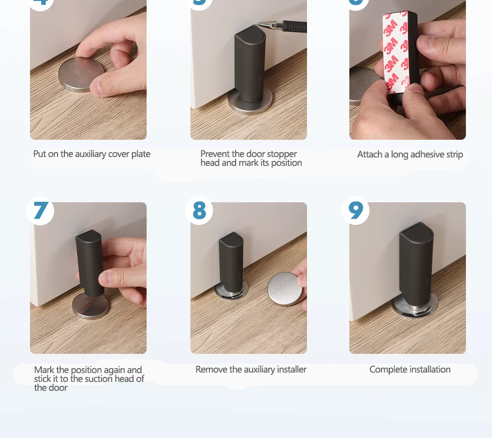 Magnetic door stopper, wall protector, bumper, door stopper, door seat, home decoration, hidden door stopper furniture hardware