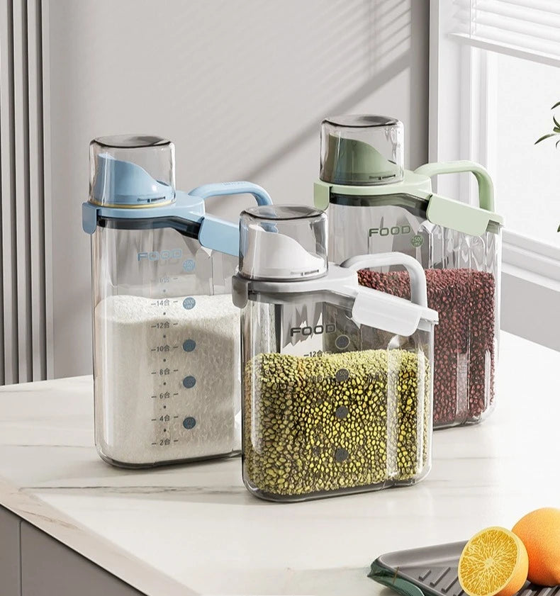 Airtight Food Storage Containers Cereal Dispenser Cereal Container Storage Box Rice Dispenser Grain Dispenser Kitchen Organizer