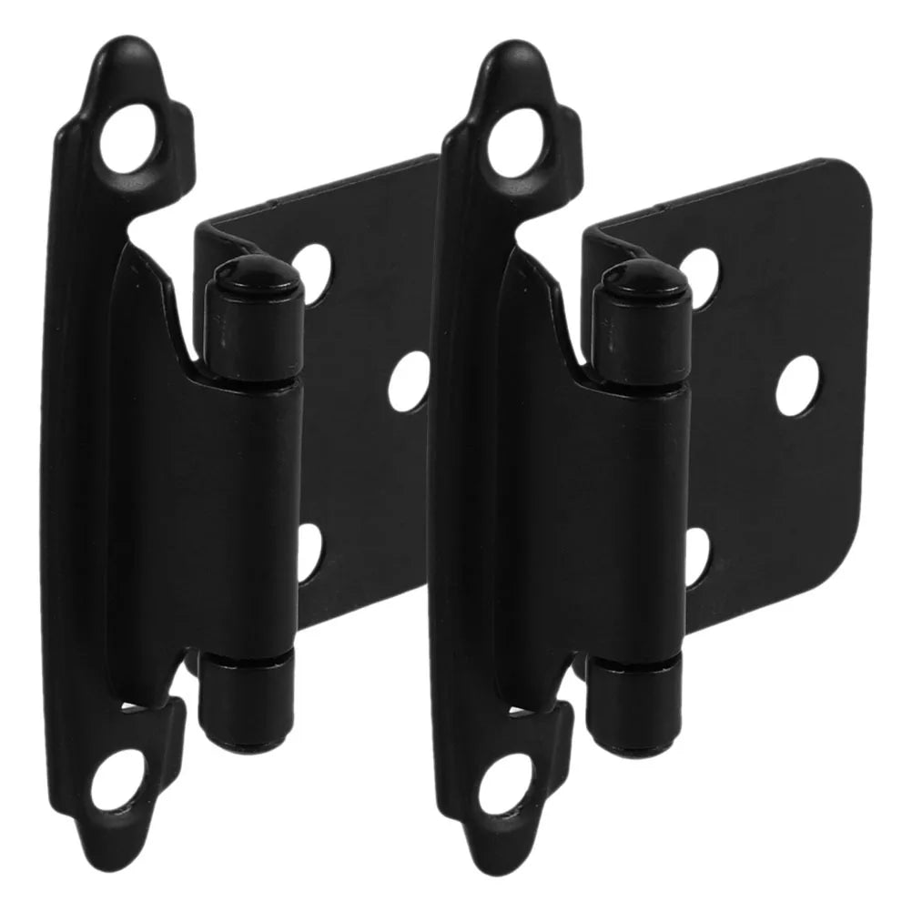 2Pcs Self-Closing Steel Cabinet Door Hinges Half Overlay Rv Cabinet Hardware Heavy Duty Hinges for Furniture Camper Trailer