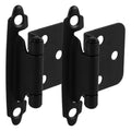 2Pcs Self-Closing Steel Cabinet Door Hinges Half Overlay Rv Cabinet Hardware Heavy Duty Hinges for Furniture Camper Trailer