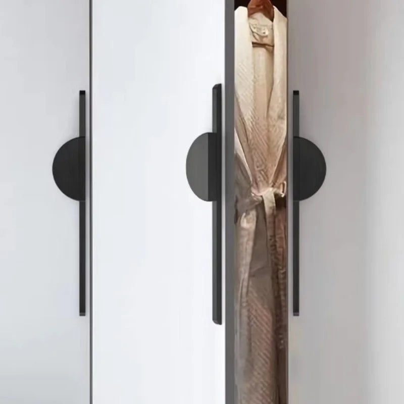 Modern Simple Black Round Counter Cabinet Door Pulls Drawer Knobs Furniture Handles Kitchen Cupboard Door Handles Hardware