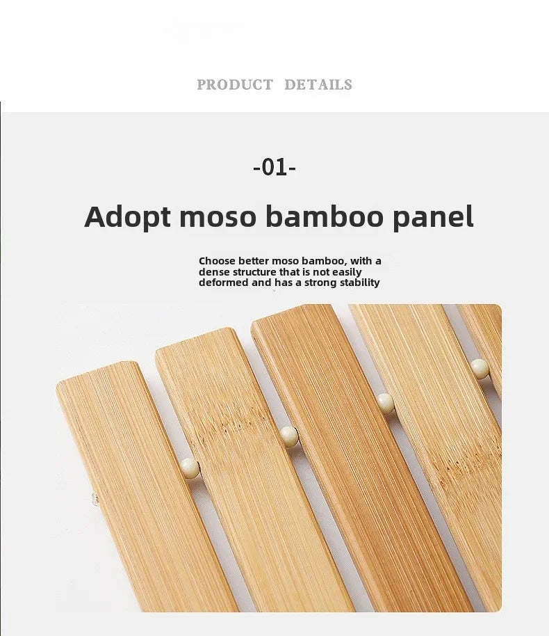 Wooden Bathroom Mat Rayon Derived From Bamboo Rectangular Waterproof Floor Mat Suitable for Bathroom and Toilet
