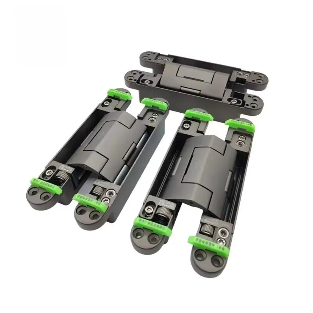 Silent Close Hydraulic Adjustable Hinge Invisible Mounting Folding Automatic Door Closing Device Furniture Fittings