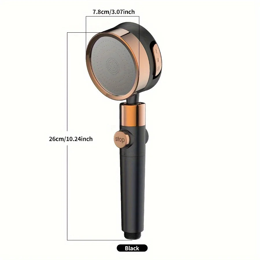 3-Speed Pressurized Shower Head - Adjustable Angle, Super Strong Flow for Refreshing Shower. Upgrade Your Bathroom Today!