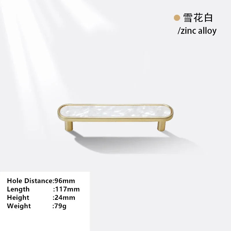 Handles Drawer Cabinet Furniture Kitchen Handles for Cabinet Knob Door Drawer Furniture Kitchen Knob Brass Polychrome Shell