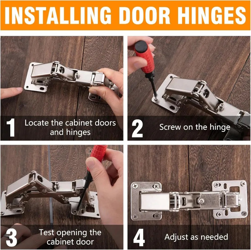 Adjustable Steel Cabinet Hinges 130-170 Degree Hydraulic Soft Close Hinges Kitchen Cupboard Doors Hinge Furniture Hardware