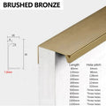 Hidden Handles for Furniture Kitchen Cabinet Handles Dresser Drawer Knobs Aluminum Alloy Wardrobe Cupboard Door Handle Hardware