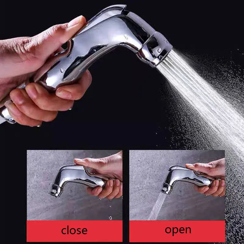 Bathroom Toilet Bidet Sprayer Stainless Steel Shower Head Handheld Water Pressure Control Self Cleaning Garden Watering Tools