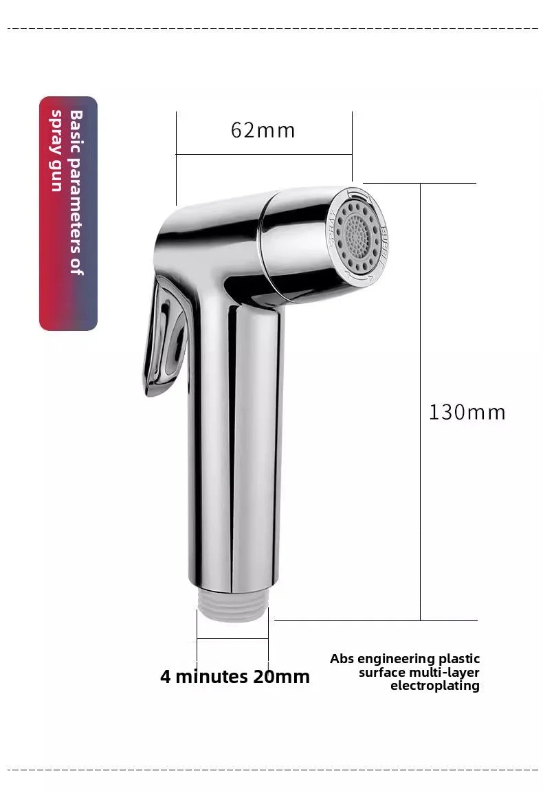 Bathroom accessories, handheld water toilet, dispenser, sprayer, flexible spring shower head, explosion-proof hose, cleaning set