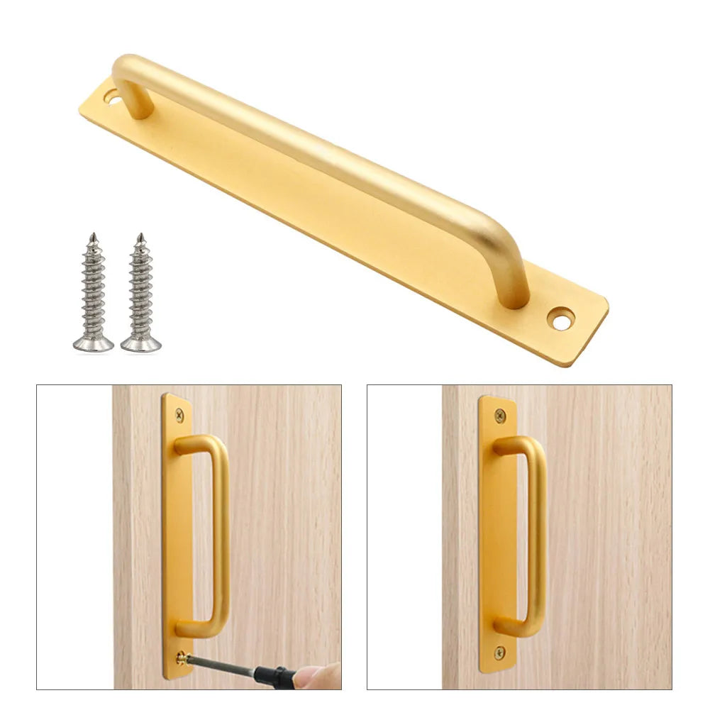 Sliding Door Handle Aluminum Alloy Kitchen Cabinet Door Knob Furniture Drawer Pull Hardware Pull Bar Handle For Gate Toilet Door