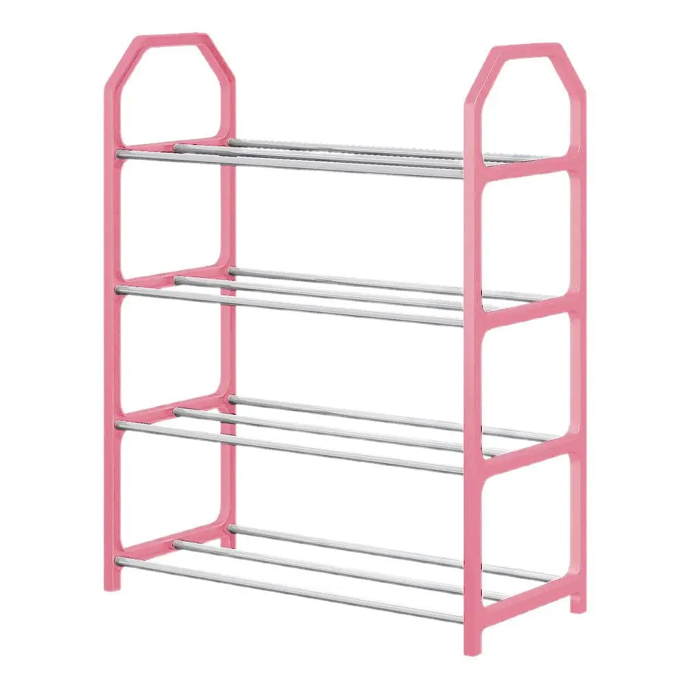 Four Layer Trapezoidal Shoe Rack Multifunctional Easy Assembly Home Dormitory Storage Cabinet for Balcony