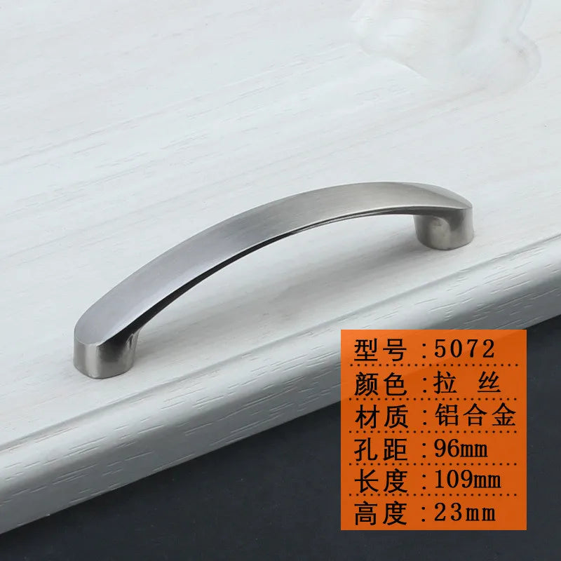 Cabinet Handles Knobs Aluminum Alloy Door Kitchen Knobs Brushed Cabinet Pulls Drawer Modern Furniture Handle Hardware