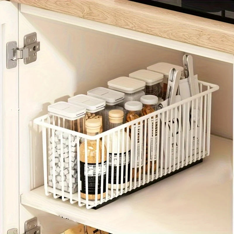 Pull Out Cabinet Organizer Basket Under The Sink Slide-Out Drawer Storage Box Kitchen Sideboard Sliding Drawer Rack Shelf