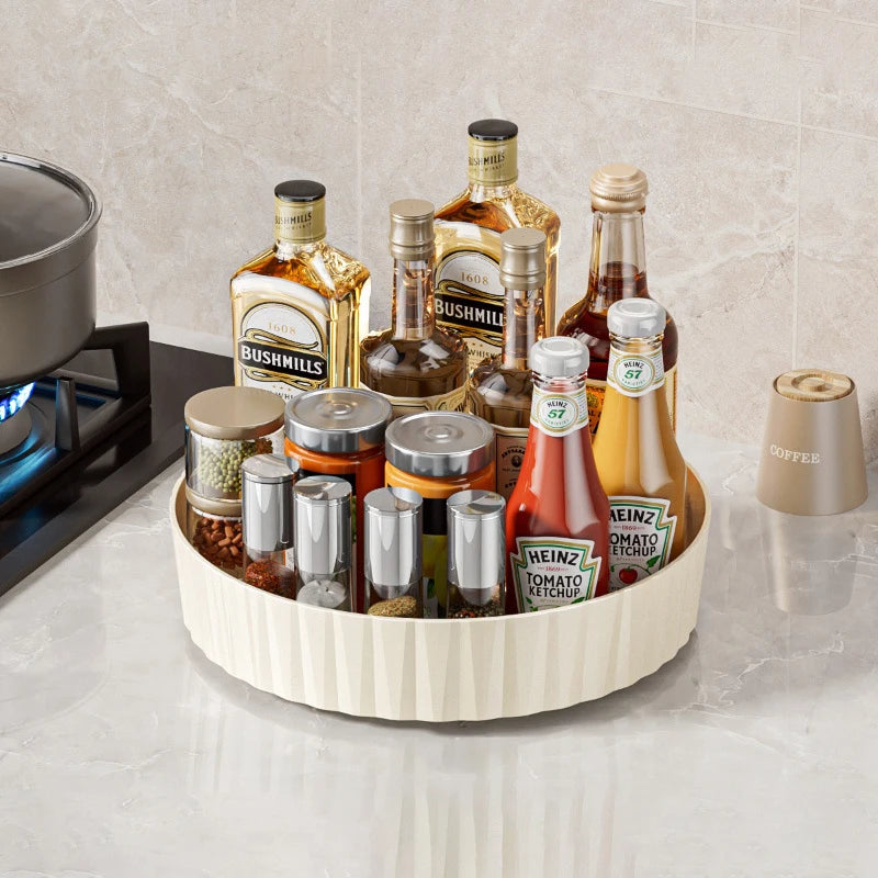 Rotating Spice Rack For Home Kitchens Multi-Functional Storage Tray For Seasoning Bottles And Jars, And Cosmetics