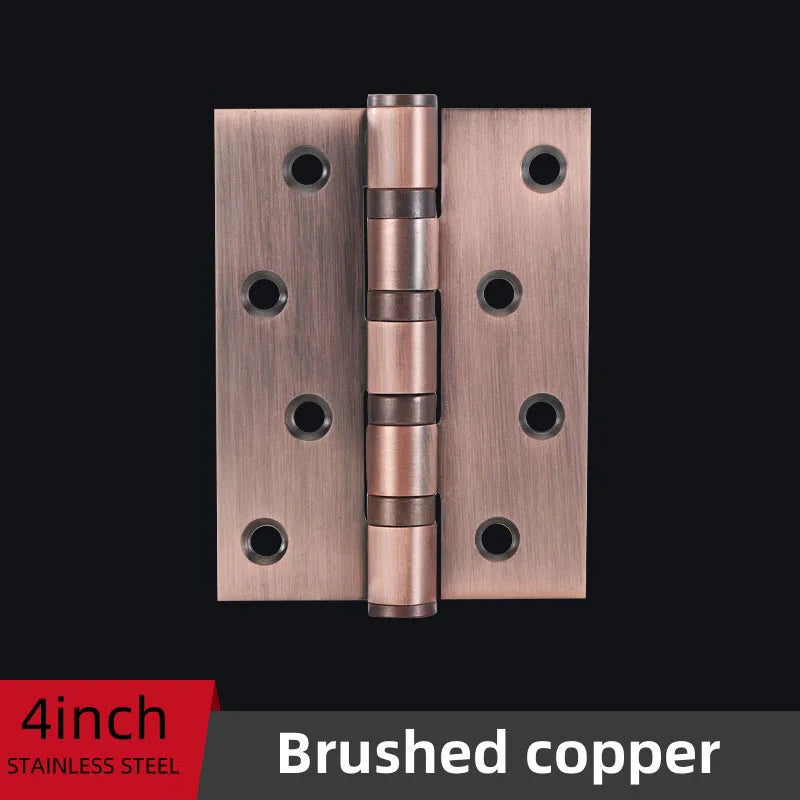 stainless steel Mute Hinge Room Door 4 Inch Bearings Hinges 3mm Thick Heavy Doors Strong Load Bearing Gemel Furniture Hardware