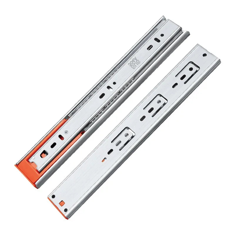 10" - 22" Stainless Steel Drawer Slides Soft Close Drawer Track Rail Sliding Three-Section Cabinet Slides Furniture Hardware