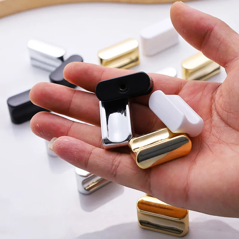 Modern Simple Kithcne Cabinet Door Handles Drawer American Wardrobe Black ABS Knobs and Handles for Furniture Single Hole