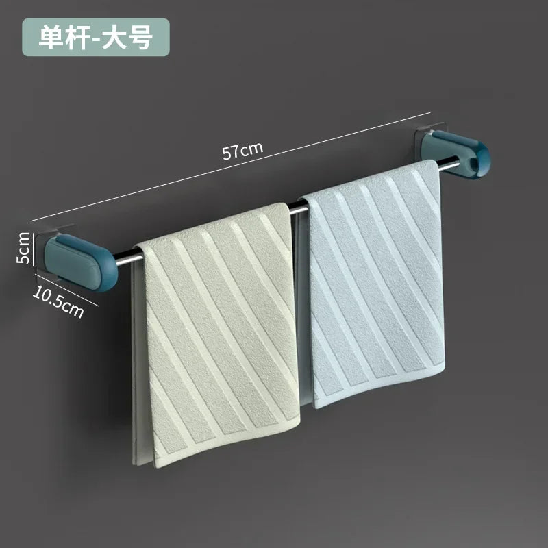Wall-Mounted Bathroom Hook, Toilet Perforated Towel Storage Rack, Bathroom Towel Storage Rack, Kitchen Wipes Hanging Gadgets