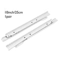 1Pair Chute Cabinets Keyboard Roller Pulley Furniture Slides Mute Two Section Drawer Track Slides Cabinet Rails