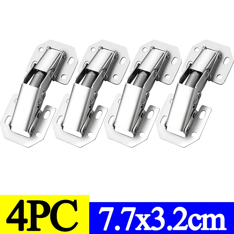16-2Pcs Cabinet Hinges Adjustable Mounting Plates for Framed or Frameless Doors Soft Close  90 Degree Hinge Furniture Hardware